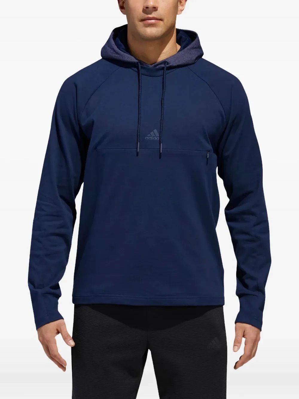 adidas Navy Blue Hooded Pullover with Drawcord Mens size medium